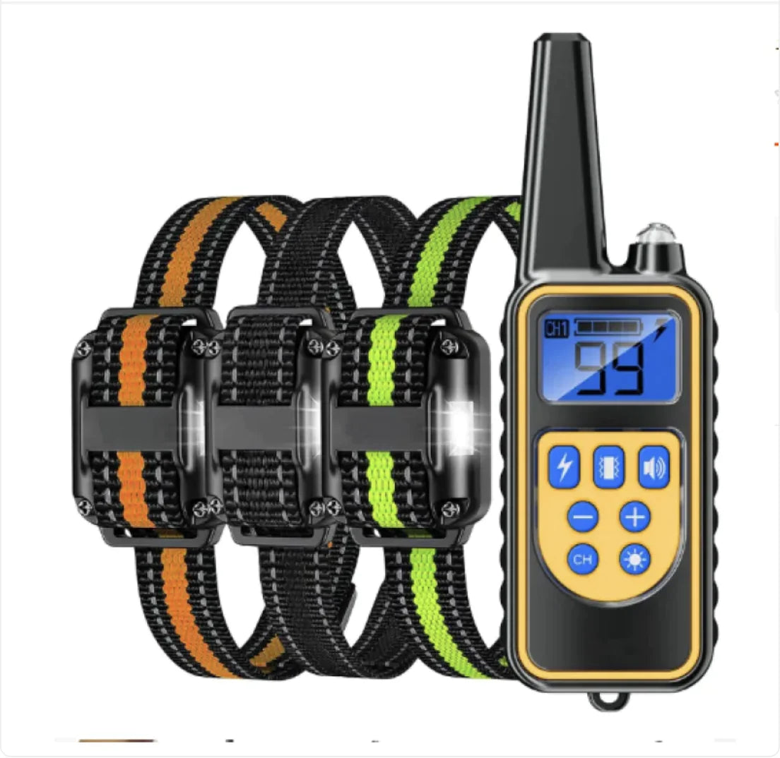 Remote Control Dog Training Collar – Multi-Dog Setup with Shock, Vibrate & Sound Modes (Various Colors)