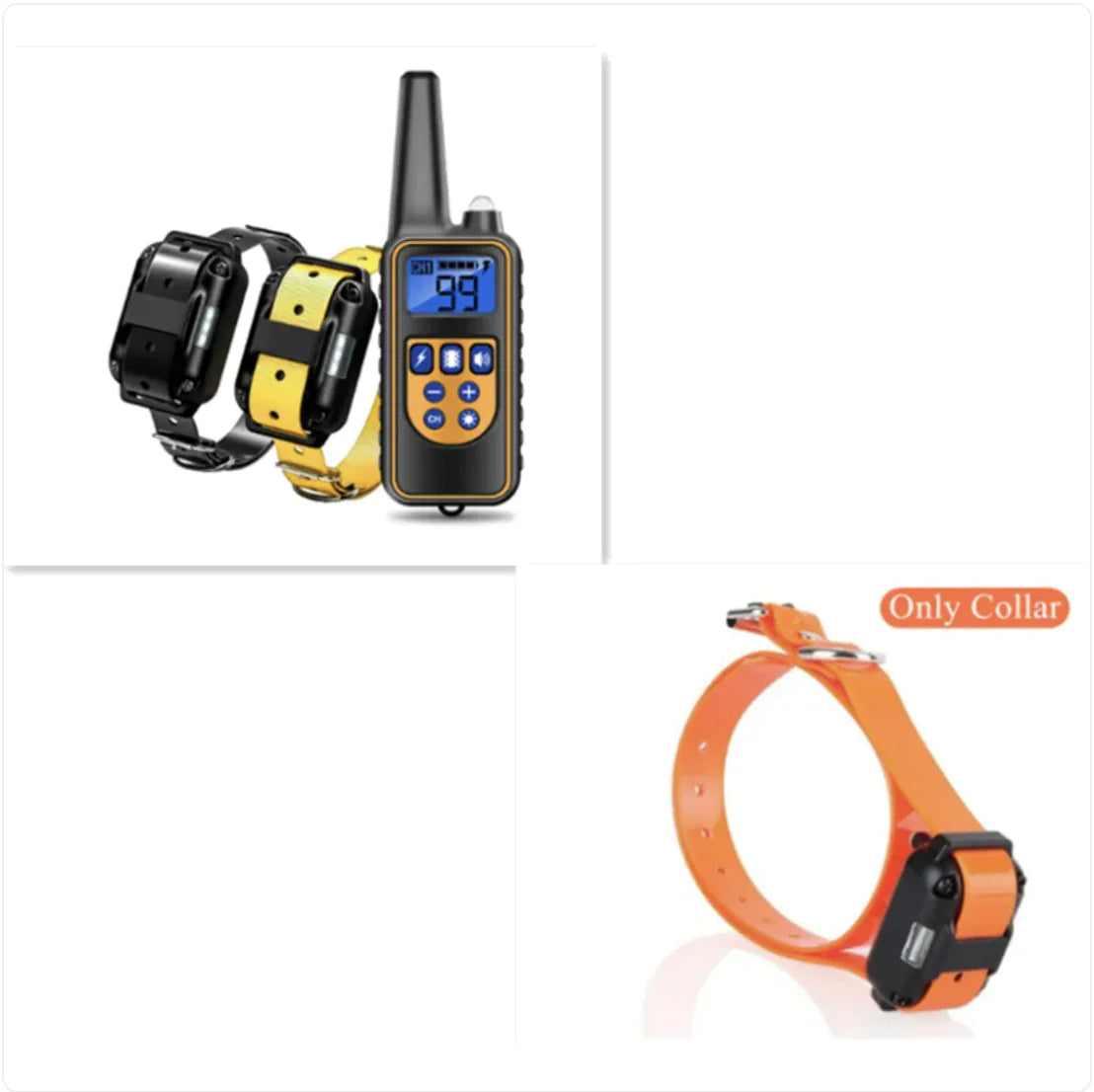 Remote Control Dog Training Collar – Multi-Dog Setup with Shock, Vibrate & Sound Modes (Various Colors)