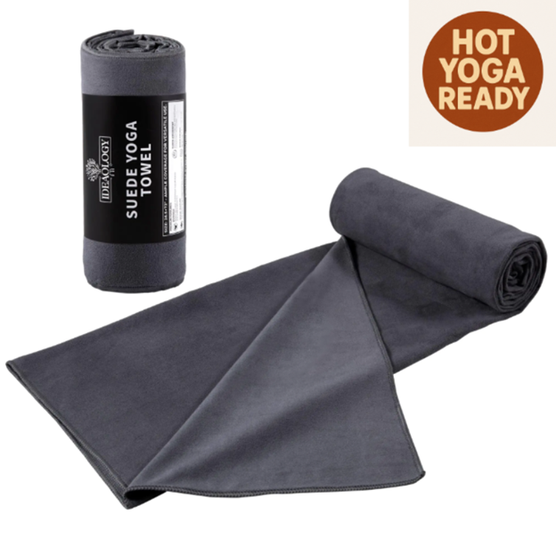 6ft Large Hot Yoga Mat Towel – Premium Suede Feel Microfiber Towel for 72" or 84" Mats | 320 GSM – Super Absorbent, Non-Slip, Quick-Dry Towel for Hot Yoga, Gym, and Travel