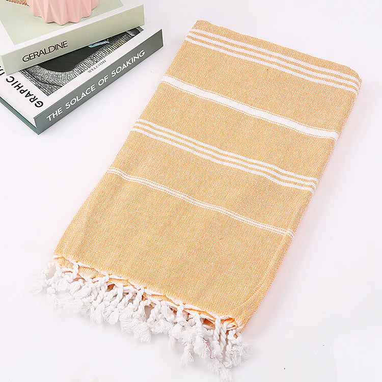 Explosion Style Turkish Fringed Beach Towel – Vibrant Comfort in Every Thread