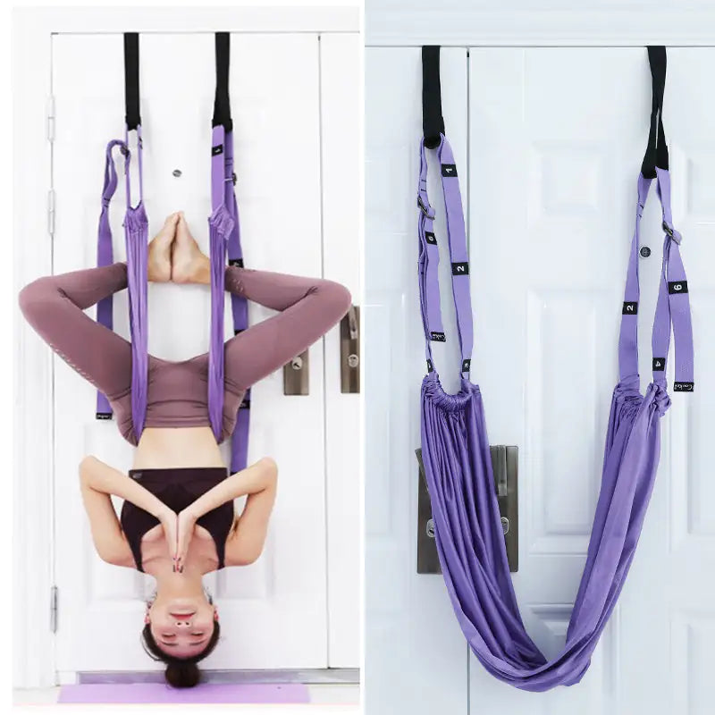 Fitness Hip Stretch Yoga Belt – Adjustable Inversion Door Strap for Stretching & Flexibility Training