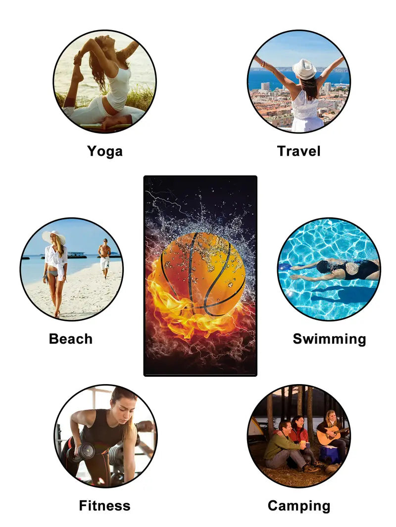 Printed Microfiber Beach Towel – Quick-Drying, Lightweight, and Fun for Summer Adventures