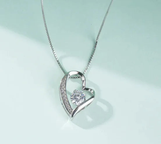 Heart Zircon Necklace Light Luxury