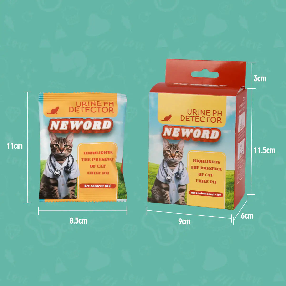 Cat Urine, Blood & pH Detector – 3-Second Self-Checking Granules