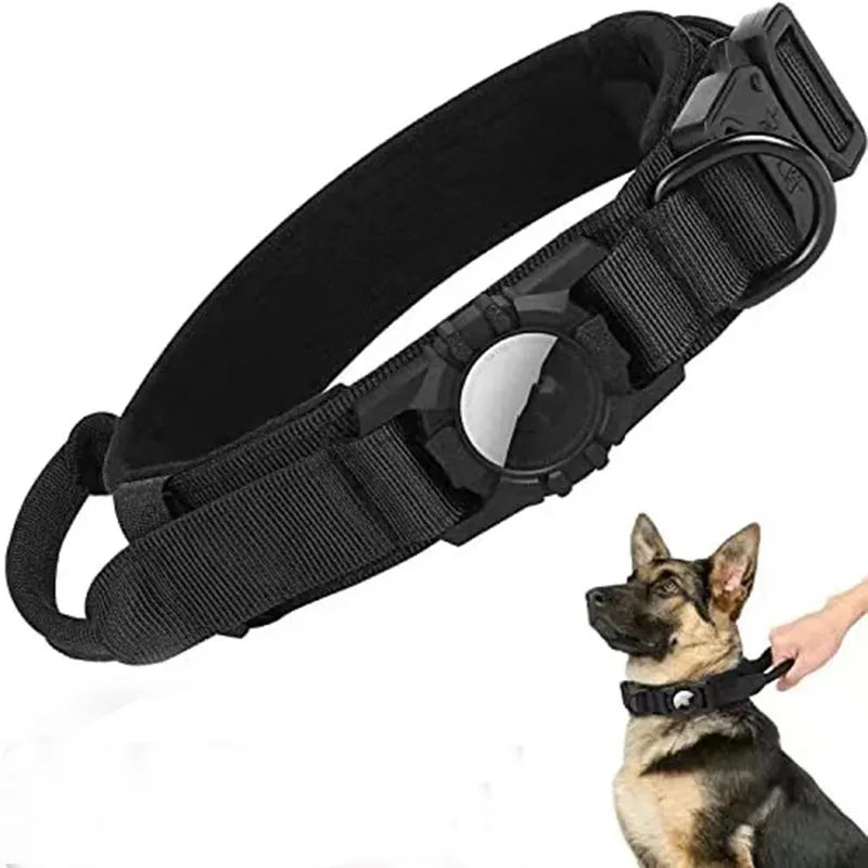 AirTag Protective Dog Collar – Adjustable Anti-Breakaway Tracking Collar for Medium to Extra-Large Dogs (S–XL)