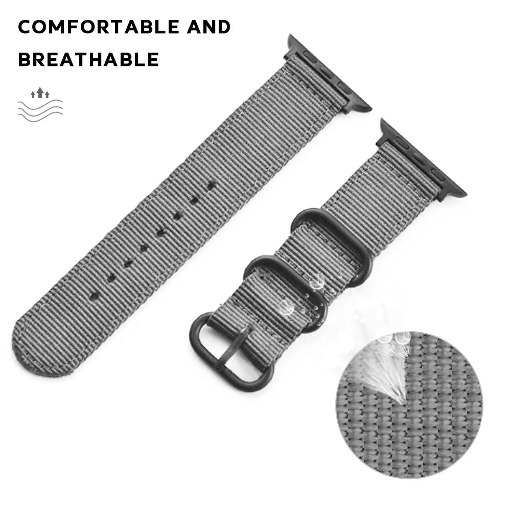 Enhance Your Apple Watch with Our Premium Nylon and Leather Watchband