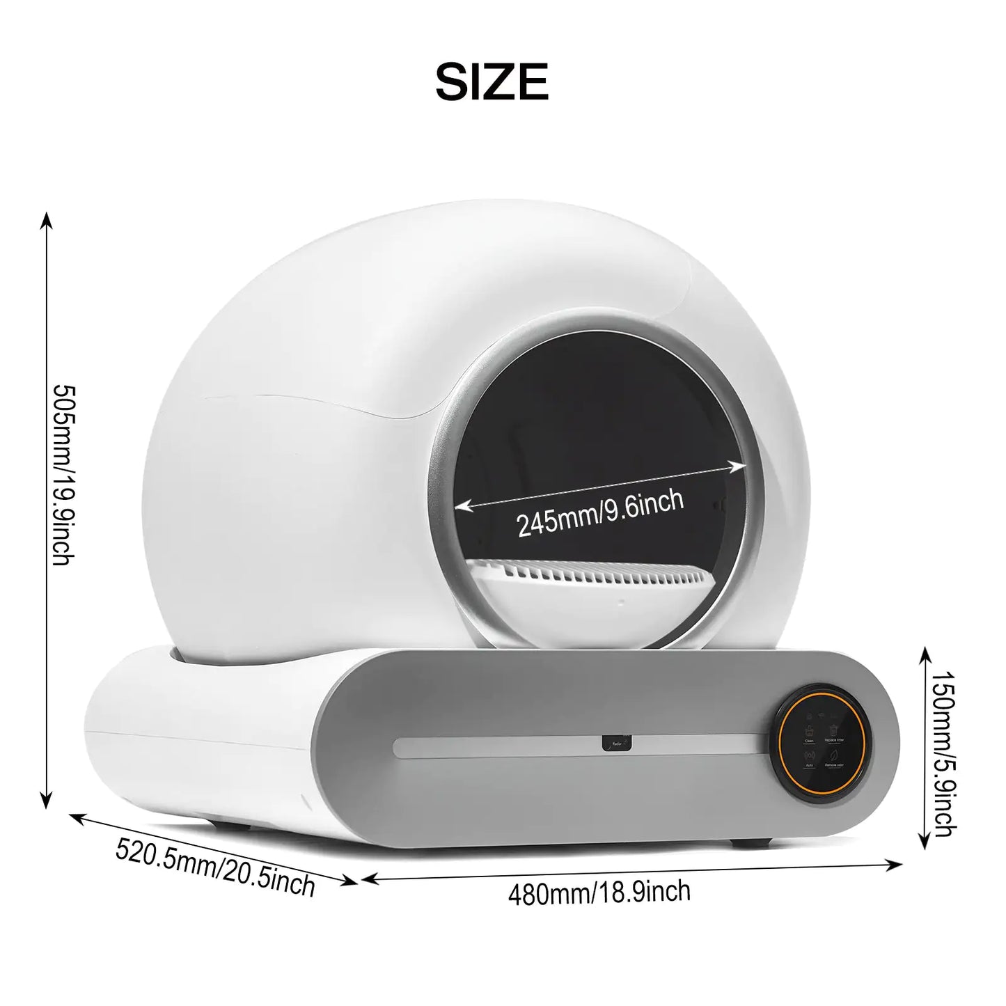 Self-Cleaning Litter Box with Automatic Scooping, Deodorization & App Control