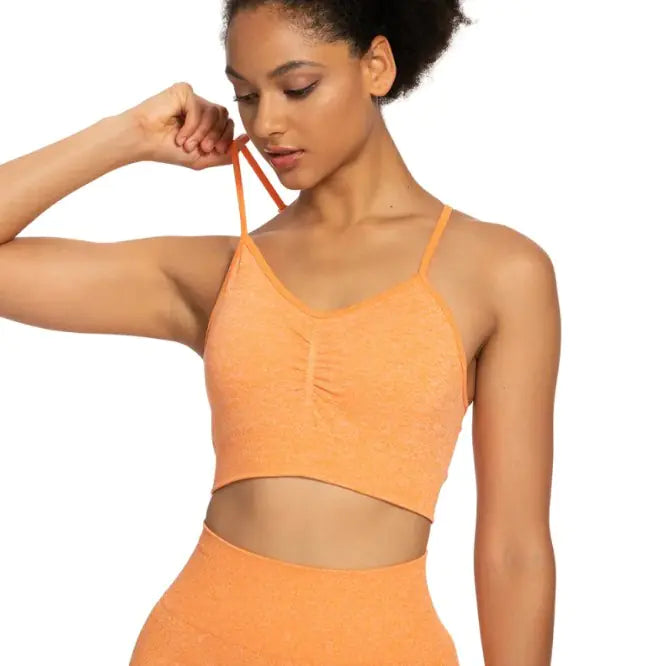 Women’s Sports Fitness Buttocks Lifting Yoga Set (High-Waisted Leggings & Supportive Bra)