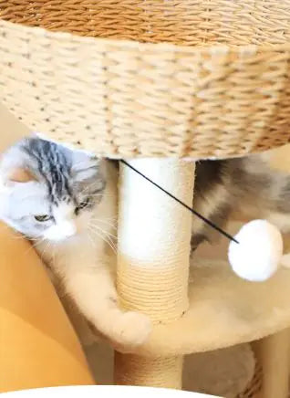 Cattail Cat Tree Tower – Oversized Cloud-Style Perch for Lounging Cats