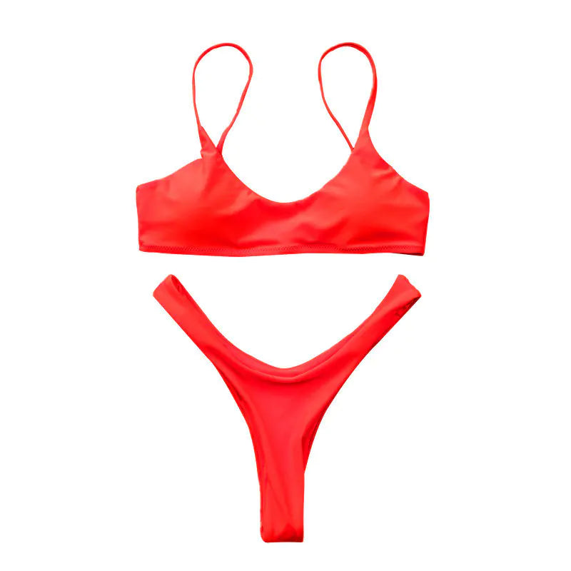 Vibrant Nylon Bikini – Lightweight, Stylish Swimwear for Bold Summer Looks (Sizes S–XL)
