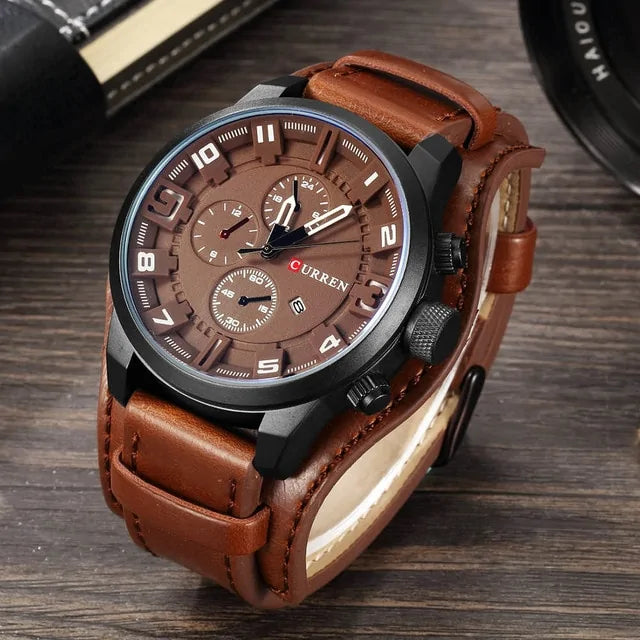 Curren Men's Leather Wristwatch