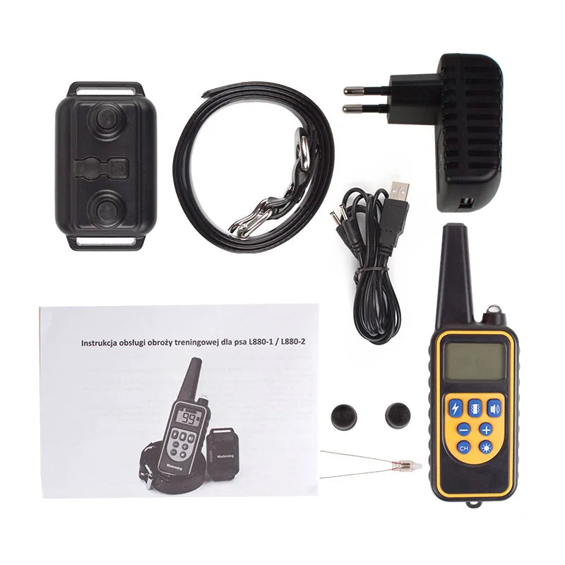 Electric Dog Training Collar – Waterproof, Long-Range, and Fully Adjustable for Effective Obedience Training
