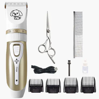 Electric Dog Hair Trimmer – Professional Ceramic Titanium Grooming Tool for Pets