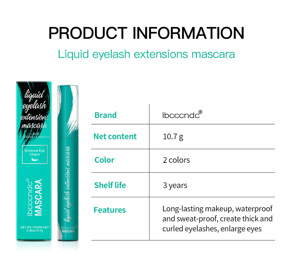 Waterproof Mascara – Volume & Length with Silicone Brush and Quick-Drying Formula (13.6cm Tube)