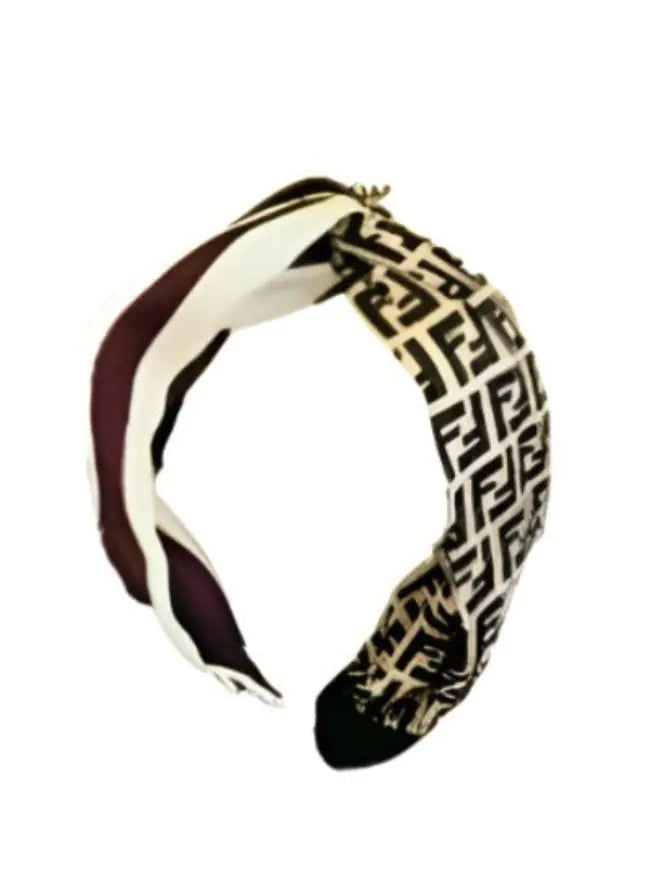 Lux Headband – Grosgrain Bow Detail in Chic Brown Tones (6.5" x 5") - ONLY 15 LEFT!