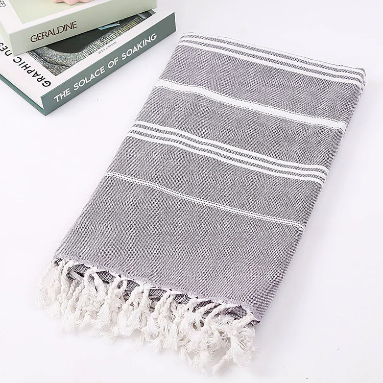 Explosion Style Turkish Fringed Beach Towel – Vibrant Comfort in Every Thread