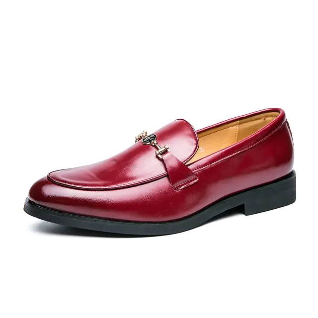 Men’s Classic Metal Chain Loafers – Timeless Sophistication & Comfort