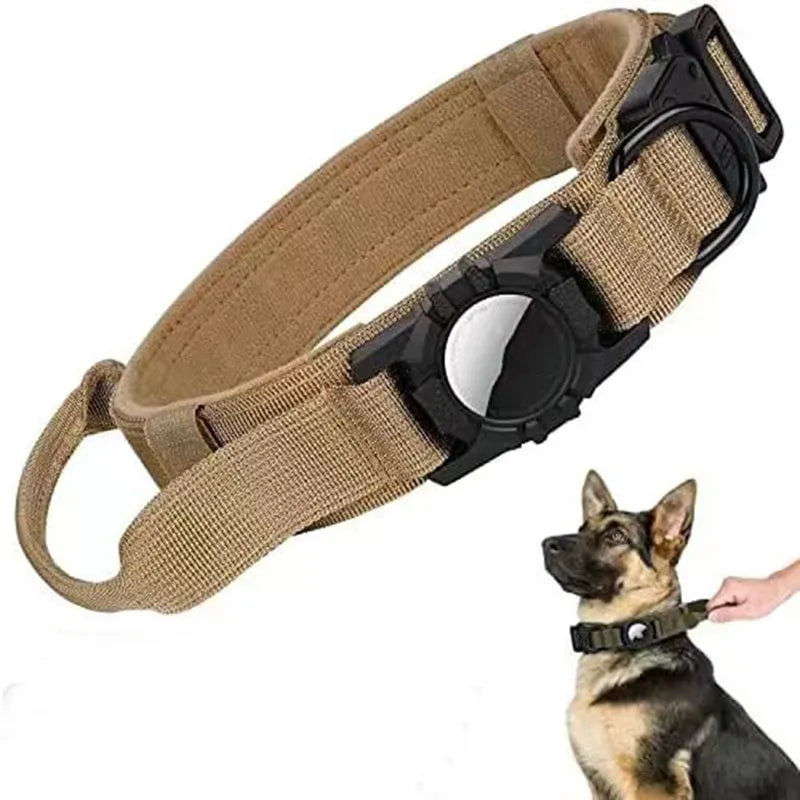 AirTag Protective Dog Collar – Adjustable Anti-Breakaway Tracking Collar for Medium to Extra-Large Dogs (S–XL)