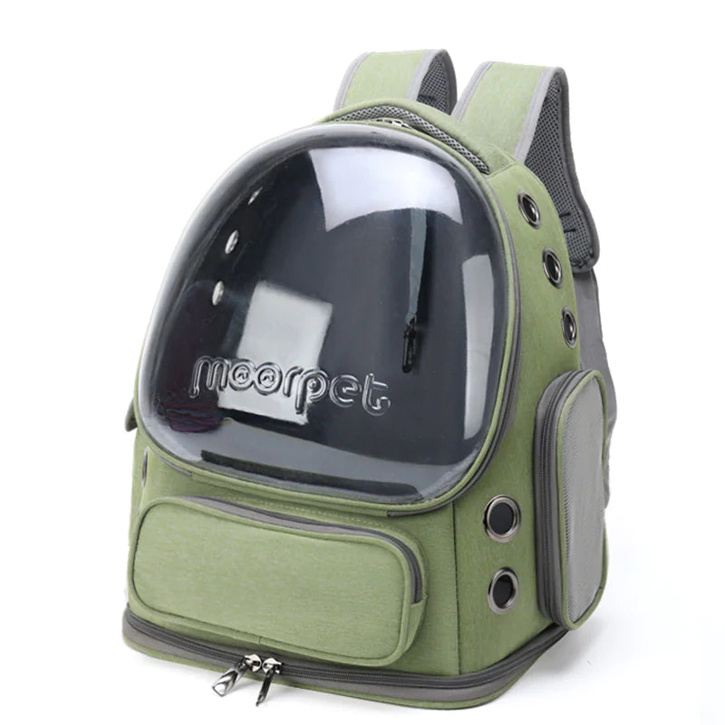 Transparent Pet Carrier Bag – Stylish, Breathable Travel Backpack for Cats and Small Pets
