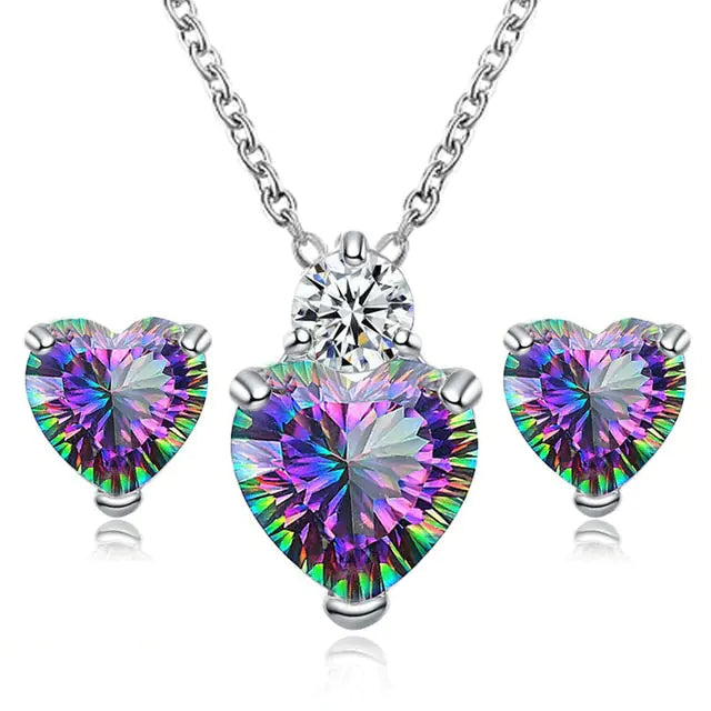 Heart Crystal Jewelry Set - different styles to choose from