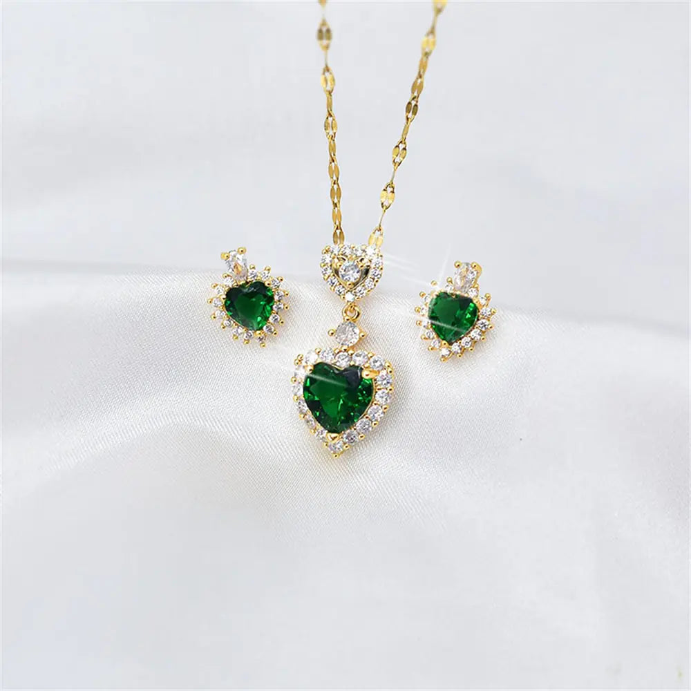 Heart Crystal Jewelry Set - different styles to choose from