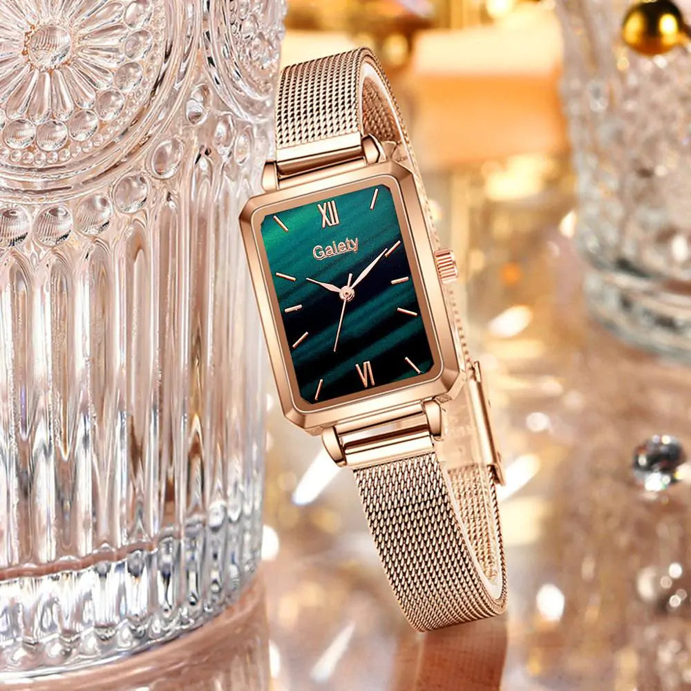 Square Quartz Watch – Minimalist Geometric Design with Precision Quartz Movement (34mm Stainless Steel Case, Scratch-Resistant, Unisex Style)