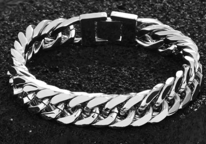 Double Buckle Steel Bracelet