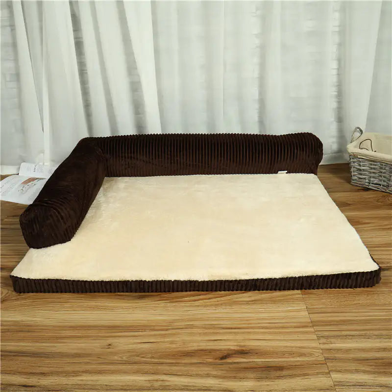 Corduroy Pet Sofa – Soft, Supportive Lounger for Dogs & Cats