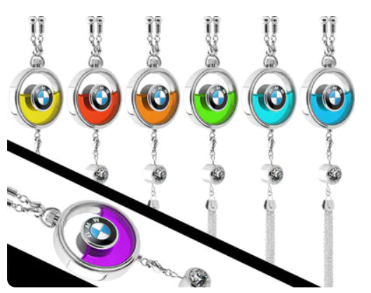 Car Perfume Hanging Pendant – Luxury Alloy Fragrance Charm for High-End Vehicles
