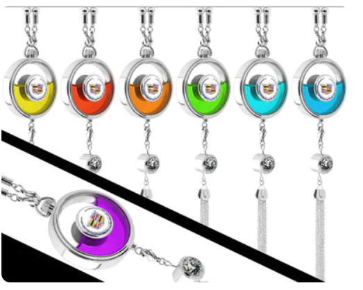Car Perfume Hanging Pendant – Luxury Alloy Fragrance Charm for High-End Vehicles