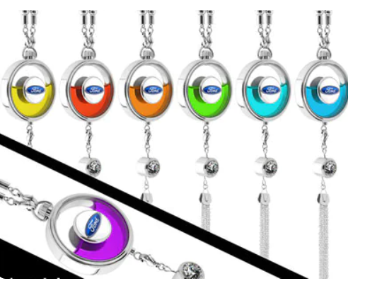 Car Perfume Hanging Pendant – Luxury Alloy Fragrance Charm for High-End Vehicles