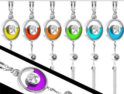 Car Perfume Hanging Pendant – Luxury Alloy Fragrance Charm for High-End Vehicles