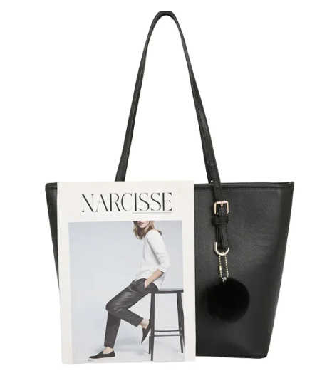 Casual Water-Resistant Bucket Handbag with Fluffy Charm – Everyday Elegance with a Playful Twist