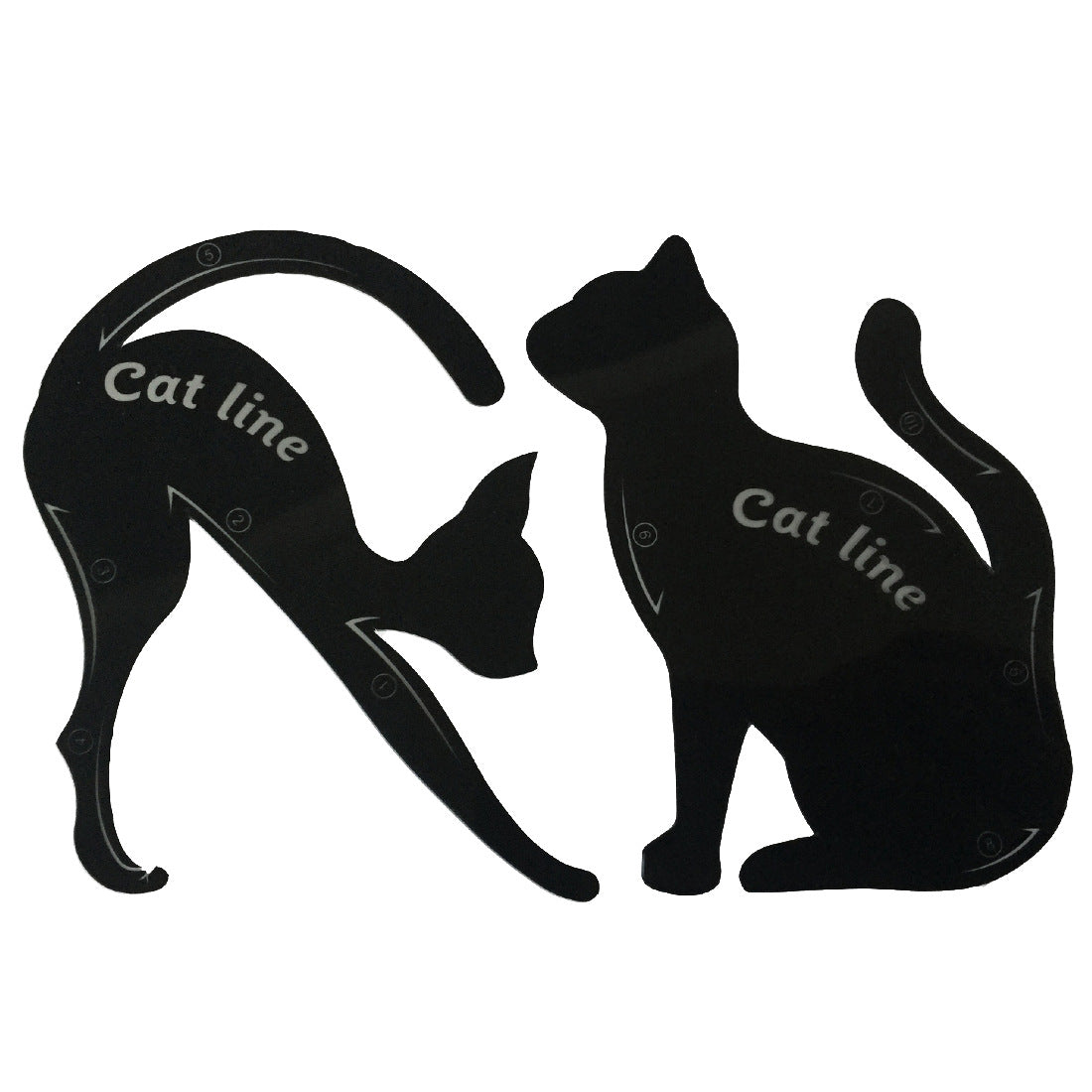 Cat Eye Makeup Tool Set – Dual Cat Stencil Design for 10 Eye Looks (Lightweight & Portable)