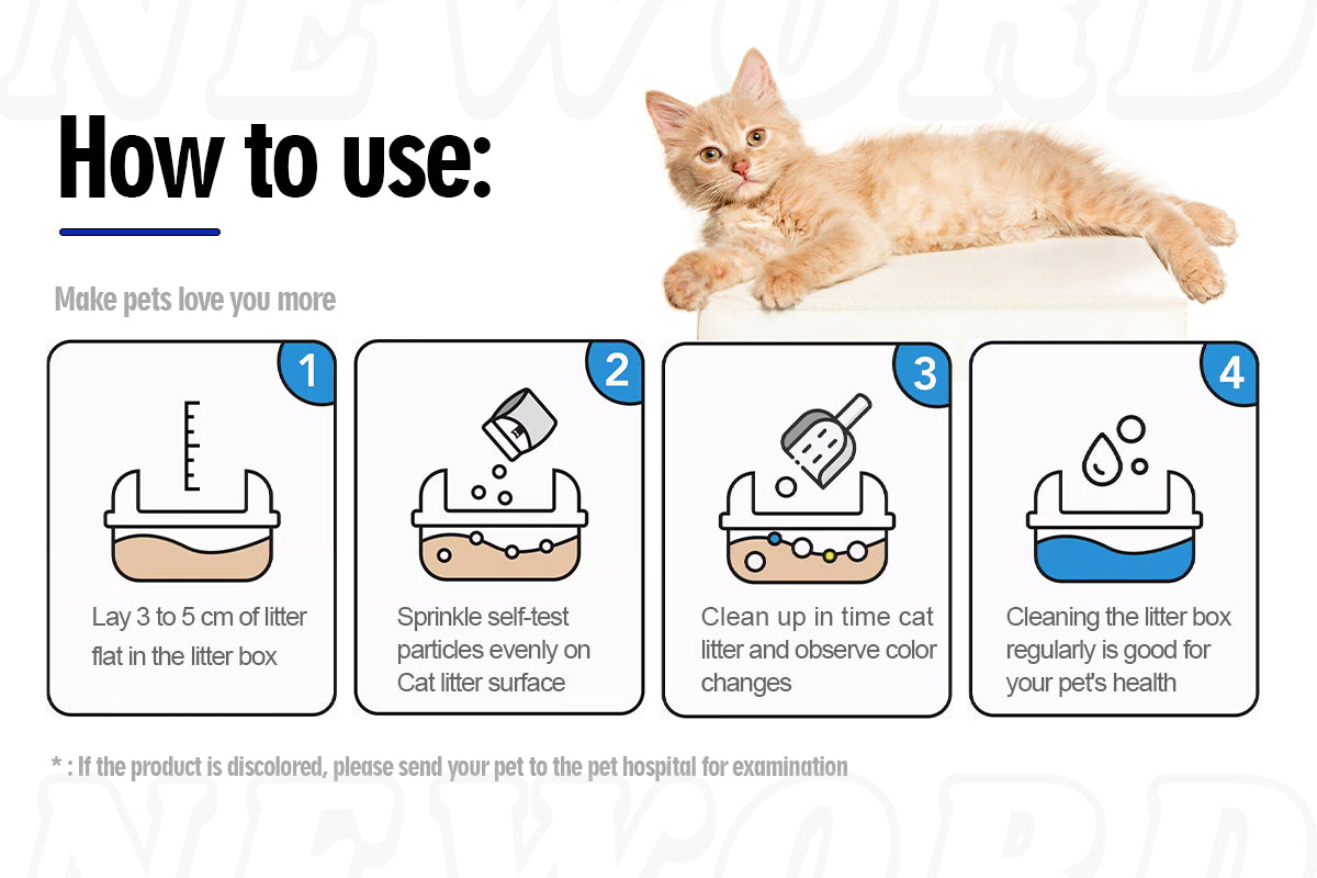 Cat Urine, Blood & pH Detector – 3-Second Self-Checking Granules