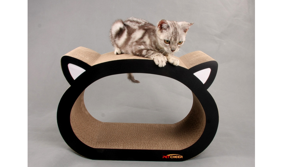 Cat Head Scratch Board – Corrugated Paper Scratcher for Claw Care, Play & Lounge