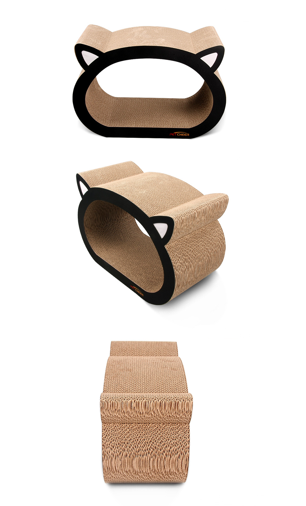 Cat Head Scratch Board – Corrugated Paper Scratcher for Claw Care, Play & Lounge