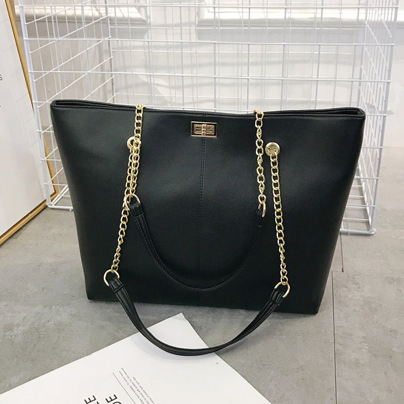 Chain Shoulder Bag Handbag – Sleek Everyday Tote with Elegant Gold Chain Strap