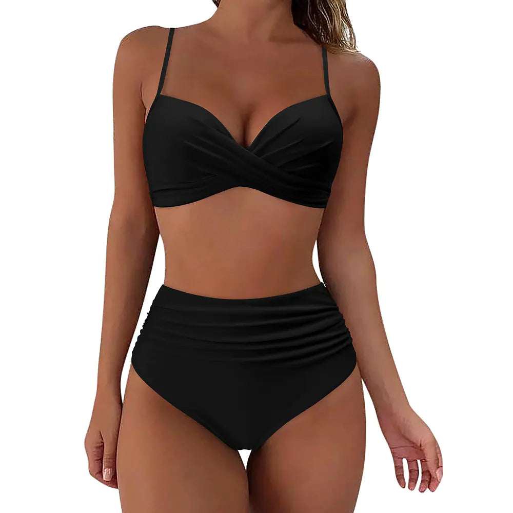 Cross-Back Sexy Bikini – Bold, Flattering Swimwear with Sleek Support (Sizes S–2XL)