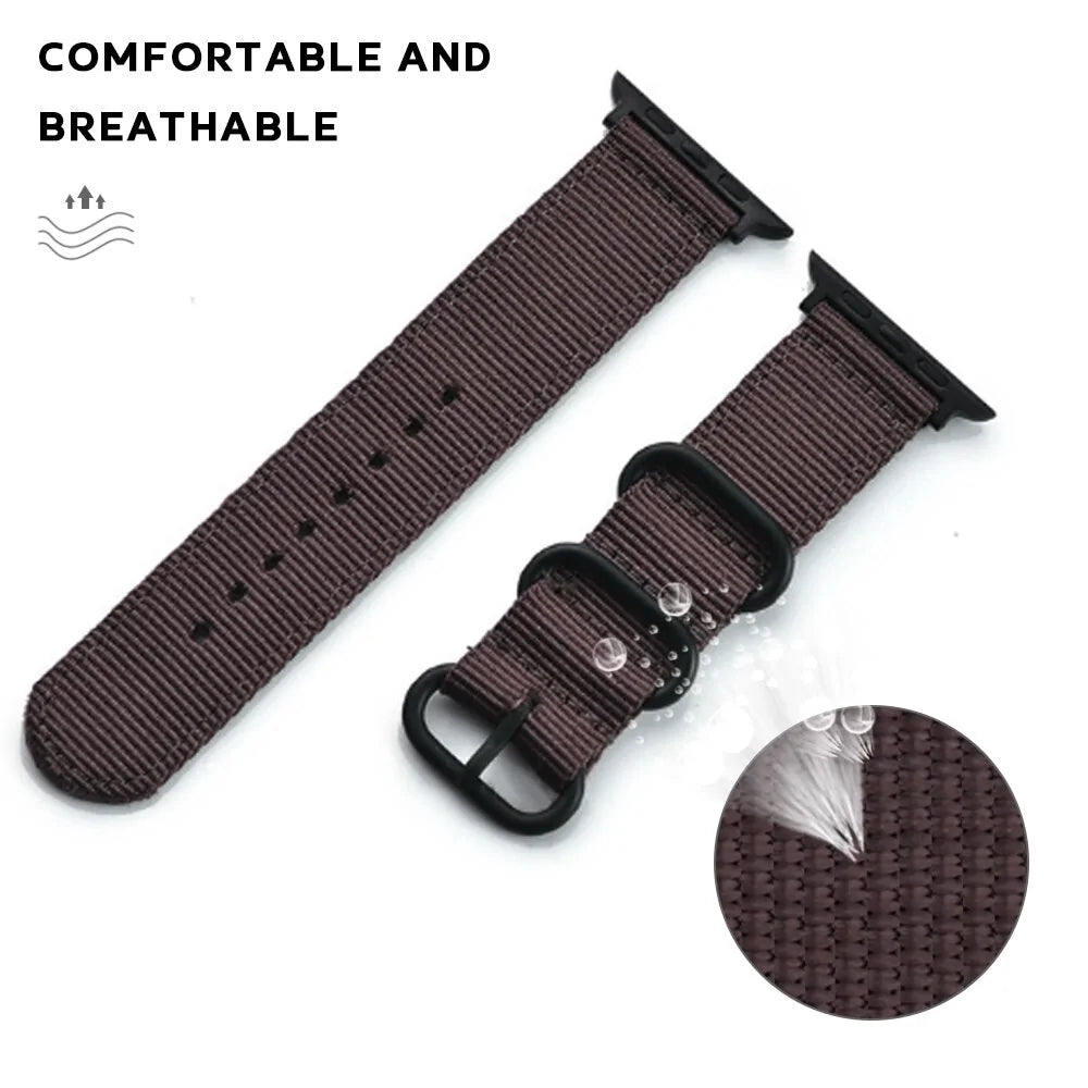 Enhance Your Apple Watch with Our Premium Nylon and Leather Watchband