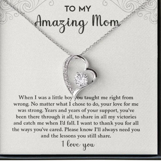 Heart Zircon Necklace Light Luxury