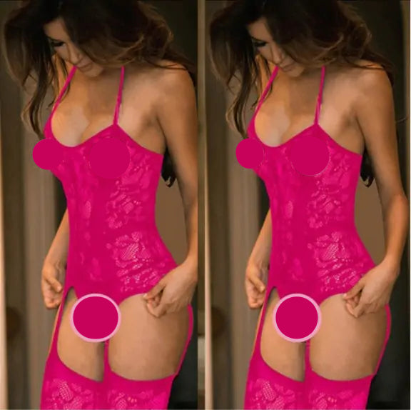 Lingerie Mesh Fishnet Bodystockings – Sultry Cut-Out Design, Curve-Hugging Fit, Bold Sensual Statement Piece