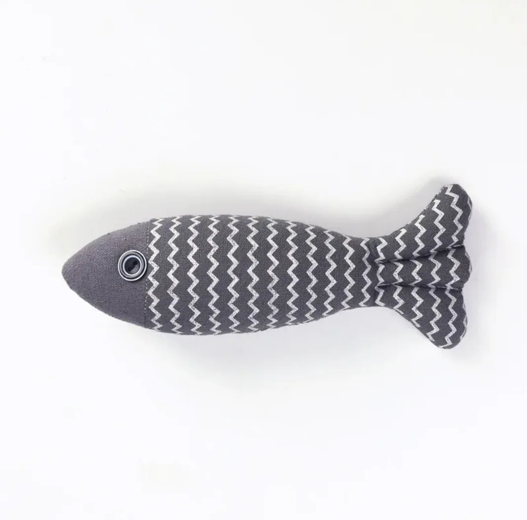 Linen Fish Cat Toy – Durable, Bite-Friendly Pillow for Feline Fun and Exercise