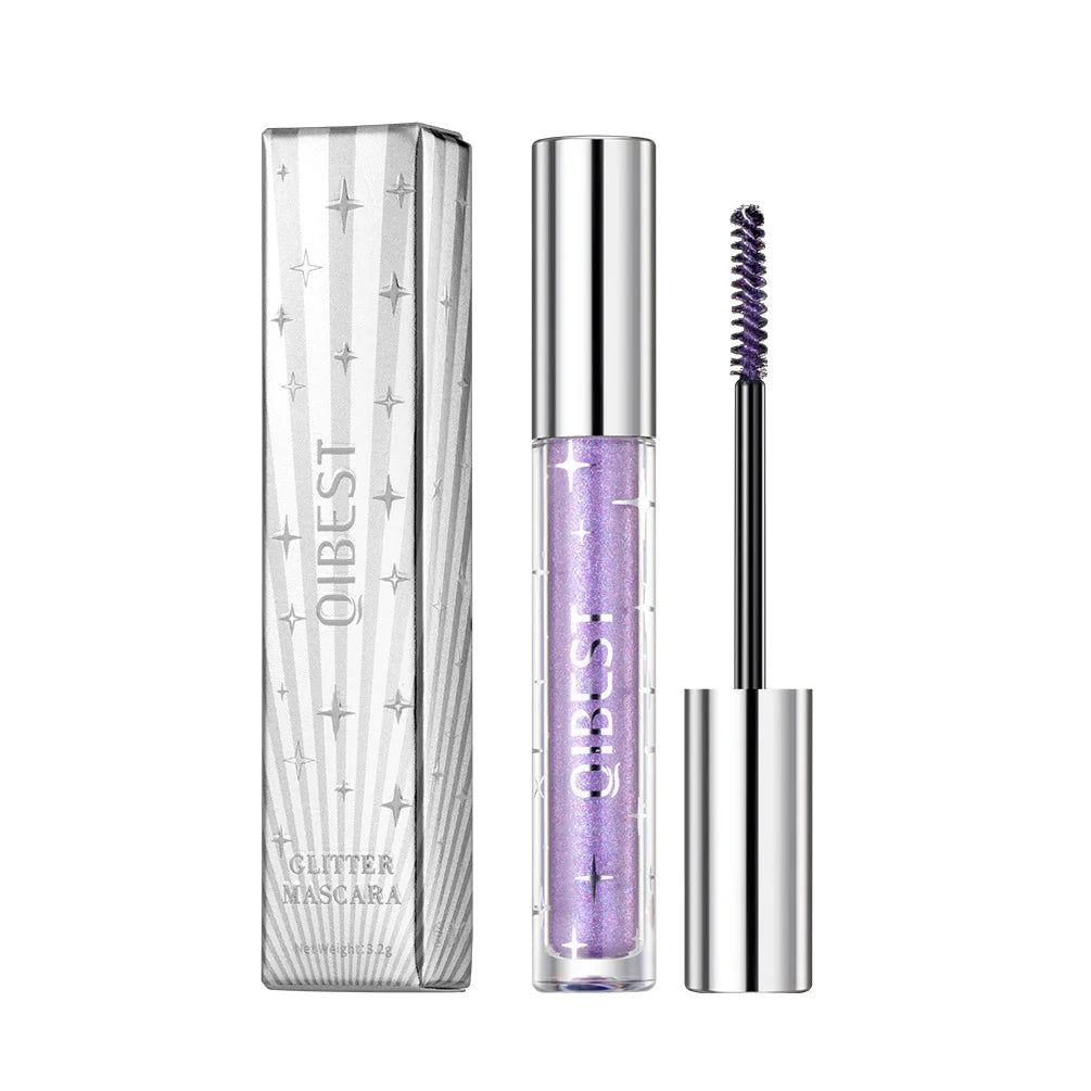 Diamond Glitter Mascara – Sparkling Lash Color in Gold, Silver & Purple (Quick-Dry, Clump-Free Formula)