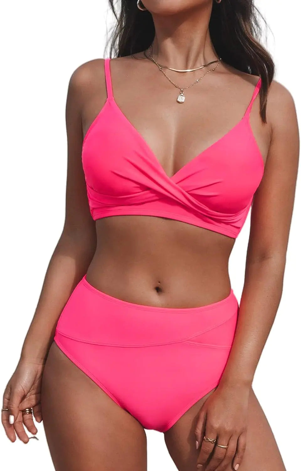 Color Block Bikini – Stylish Two-Piece Swimwear in Chic Summer Shades (Sizes S–XL)
