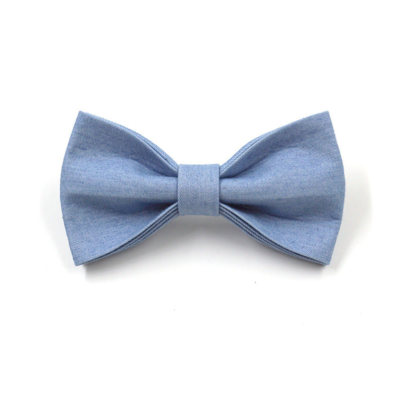 Buckle Lettering Deep Denim Pet Collar Dog Leash Bow Set – Stylish Comfort in a Denim-Inspired Look