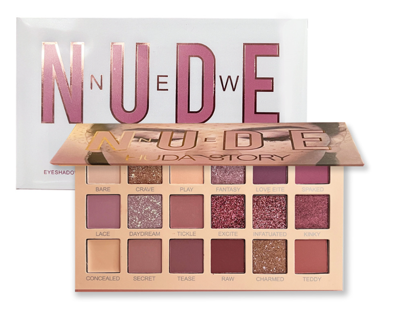 Desert Rose Eyeshadow Palette – 18 Matte & Shimmer Shades in Warm Neutral Tones (6.9" x 4.1" x 0.6")