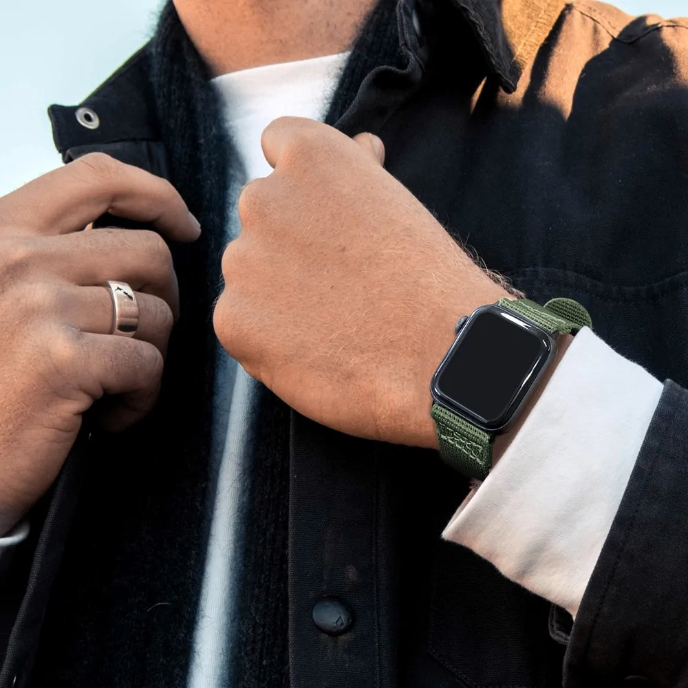 Enhance Your Apple Watch with Our Premium Nylon and Leather Watchband