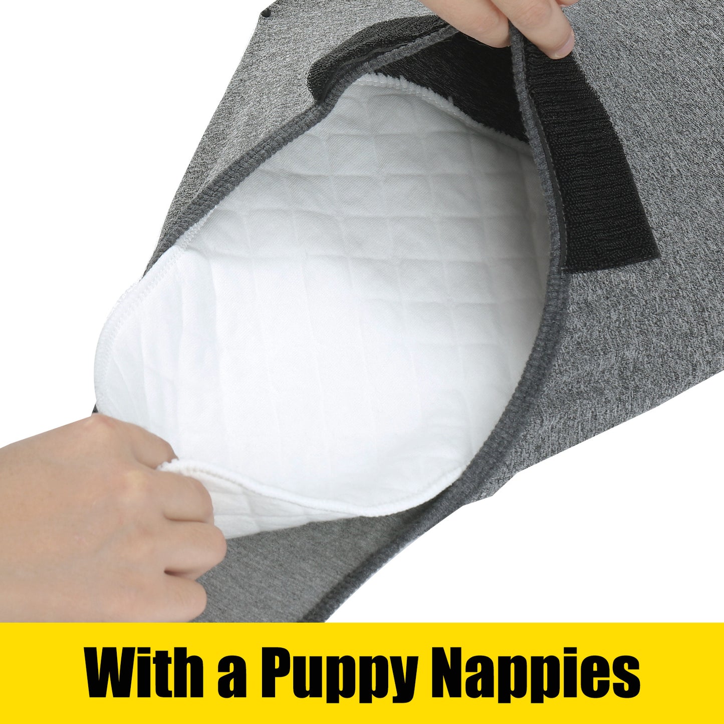 Dog Recovery Suit – Soft Post-Surgery Pet Clothing with Nappy Pad & Velcro Design (XXS–3XL, Grey & Wine Red)