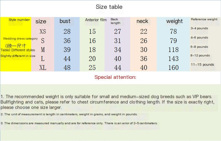 Dog Skirt Pet Wedding Dress – Elegant Dacron Gown for Special Occasions (XS–XL, Black)